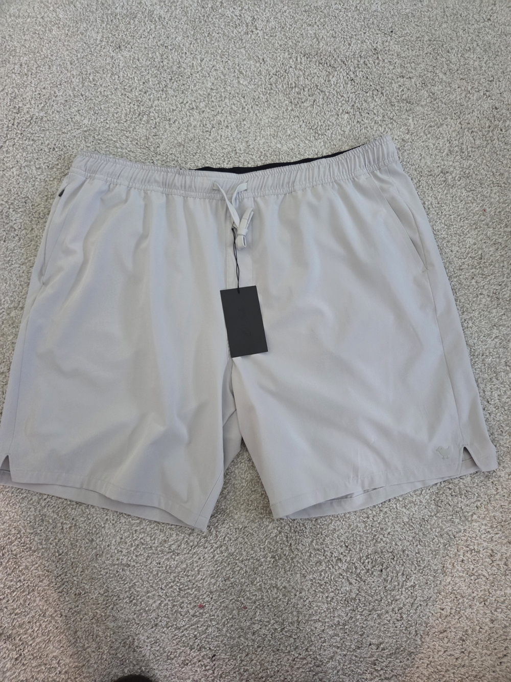 Bad Birdie Light Gray Golf Shorts with Drawstring